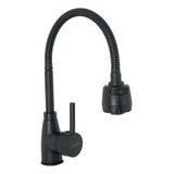 Monomando Fregadero Cuello Flex Metalico Negro Foset 47388