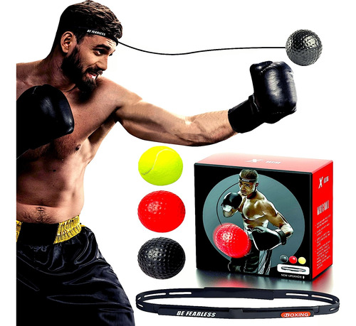 Jfhh Pelota Refleja De Boxeo Para Adultos Y Ninos, Pelotas D