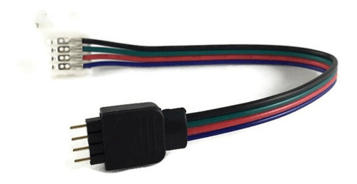 Conector Fita Led Rgb De 4 Vias C/ Conector P4 - 5 Unidades