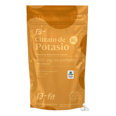 B-fit B Citrato de Potasio 400mg - 220 Cápsulas Veganas - Apto para dietas Keto, Veganas y Sin Gluten - Suplemento Alimenticio Natural - Fibra de Acacia - 100% Orgánico | MercadoLibre