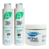 Kit Escova Progressiva Redutor Fit E Matizador Blond Detok  