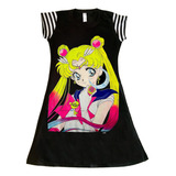 Vestido De Algodón Estampado 10 Al 16 Sailor Moon Stitch