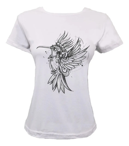 Blusa Playera Mujer Camiseta Colibri Azteca Guerrero