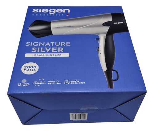 Secador De Cabello Siegen Signature Silver Anti Frizz 2000w