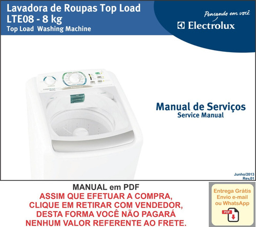 Manual Técnico Serviço Lavadora Roupa Electrolux Lte08