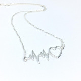 Collar Electro Corazon Amor Plata 925