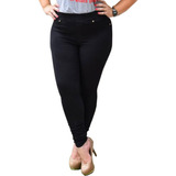 Calça Legging Jeans Leg Plus Size Cós Alto Roupas Femininas