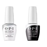 Kit Semipermanente Opi Gelcolor Base Fortaleced + Top 15 Ml