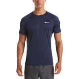 Polera De Natación Nike Short Sleeve Hydroguard Hombre Azul
