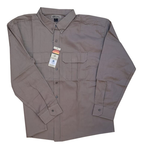 Camisa Trabajo Cargo Explora Gabardina Hombre Talle Grande