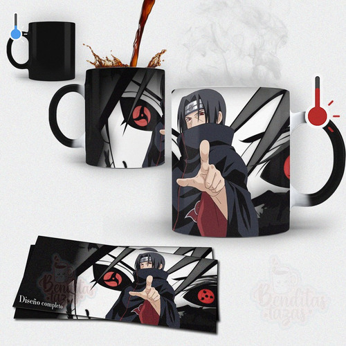 Taza Mágica Itachi Uchiha Modelo 10 Personalizada Naruto