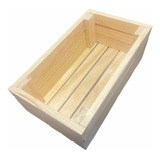 Caja De Madera Decorativa Organizadora - Estilo Canasto