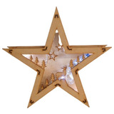 Estrella Navidad 3d/mdf/fibrofacil