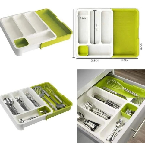 Organizador De Cubiertos Extensible Ajustable Cocina