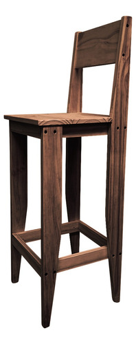 Banco Silla Para Mesa Desayunador Alto Madera Maciza Sajo