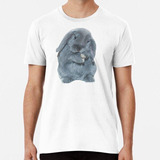 Remera Un Arte De Conejo De Conejito Mini Lop Gris Algodon P