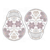 Plancha Strass Tacha Termoadhesiva Calavera Mexicana Catrina