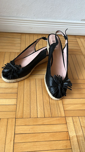 Zapatos Her's Originales - Cuero Negro - Detalle En Punta