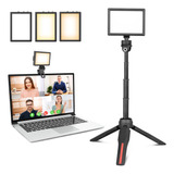 Aureday Luz De Video Led Usb Recargable Con Soporte De Tripo