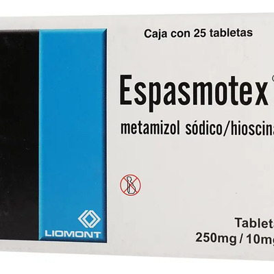 Espasmotex Tabletas 250\u002F10 Mg, 25 Tabletas | Envío gratis