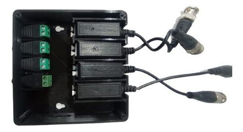 Organizador Balun Dvr 4 Canales Cámaras Negra