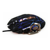 Mouse Gamer 6 Botones Luz Led Con Cable Usb Acordonado