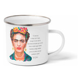 Tazon Enlozado Frida Kahlo Modelo 3 Metalico 12 Onzas