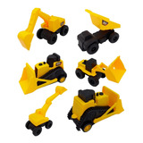 Tractor Grua Construccion Juguete Niños Set X 6 Pcs En Caja Color Negro/narnja Personaje Set X 6 Construccion