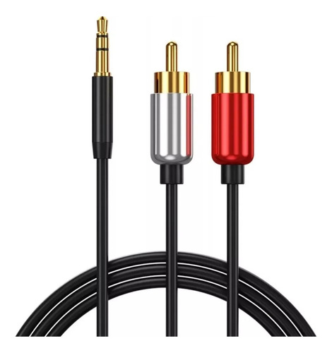 Cable Audio Plug 3.5 Mm A Rca Stereo Chapado Oro 3 Metros