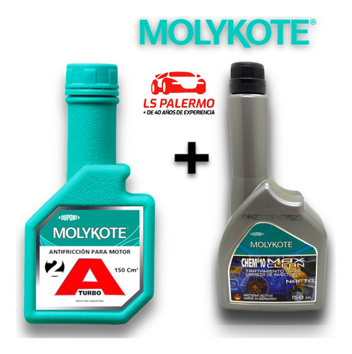 Kit Molykote Limpia Inyectores Nafta + Antifriccion A2