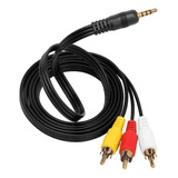 Cable 3 Rca A Mini Plug 3.5 Tv Audio Vídeo Consola Dvd 1.5mt