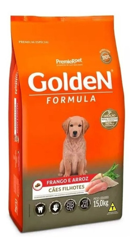 Ração Golden  Para Cachorro Filhote Frango E Arroz 15kg