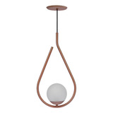 Pendente Globo Drop Rose Gold