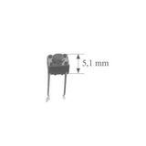 Tact Switch 6x6mm 2 Patas Altura 5.1mm Pack Por 100