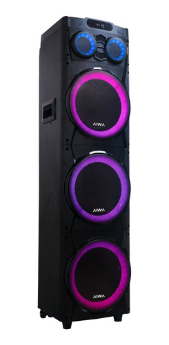 Torre De Sonido Aiwa 16000w Portátil Con Bluetooth Color Neg