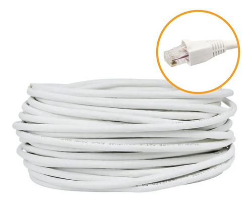 Cabo De Rede 100m Cat6 Furukawa Rj45 Branco Gigabit S. Veloz