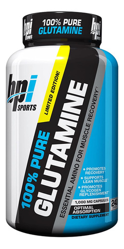 Bpi Sports 100% Glutamina 1 Gr 240 Caps Recuperación Músculo