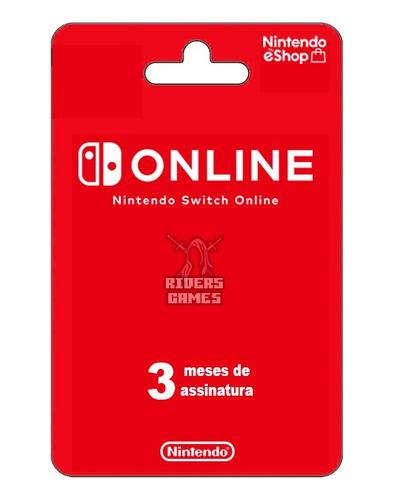 Cartão Nintendo Switch Online 3 Meses Digital Original
