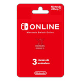 Cartão Nintendo Switch Online 3 Meses Digital Original