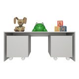 Mesa Organizadora Brinquedos Infantil 120cm 2 Baús 100% Mdf