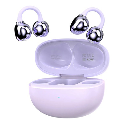 Auriculares inalámbricos Clip-On G-tide Clip1 Purple,True Wireless, HIFI Stereo, HD Calling Touch Earbuds, Compatible con iPhone, Xiaomi, Samsung, Huawei, Motorola y Android | Meses sin interés