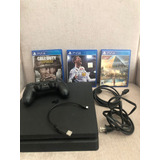 Playstation 4 Slim 1tb Fifa 18 Bundle Jet Black + Juegos