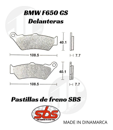 Pastilla De Freno Bmw F650gs Delanteras Sbs Gs650 Foto 2
