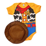 Body Bebê Temático Mesversário Cowboy + Chapéu