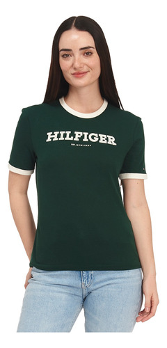 Camiseta Tommy Hilfiger Para Mujer Ww0ww41208