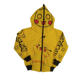 Buzo,chaqueta,hoodie Pikachu Pokemon Superheroe Niño Comics 