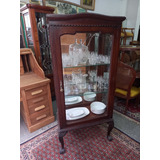 Manyantiques -  Importante Vitrina Roble Chippendale Talla