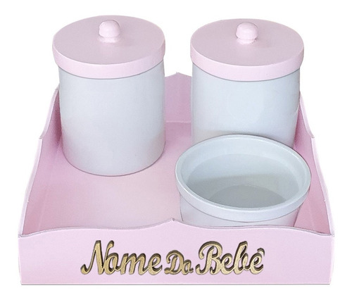 Kit Higiene Porcelana, Kit Higiene Em Madeira Personalizado 