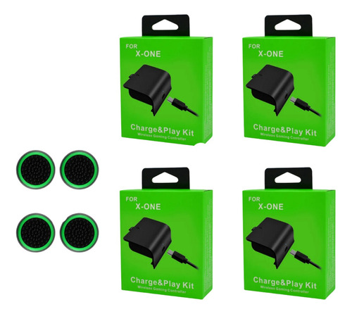 Kit 4 Bateria Para Controle Xbox One Recarregável + Cabo Usb
