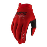 Guantes 100% Itrack Adulto Rojo Motocross Moto Atv Enduro Mx